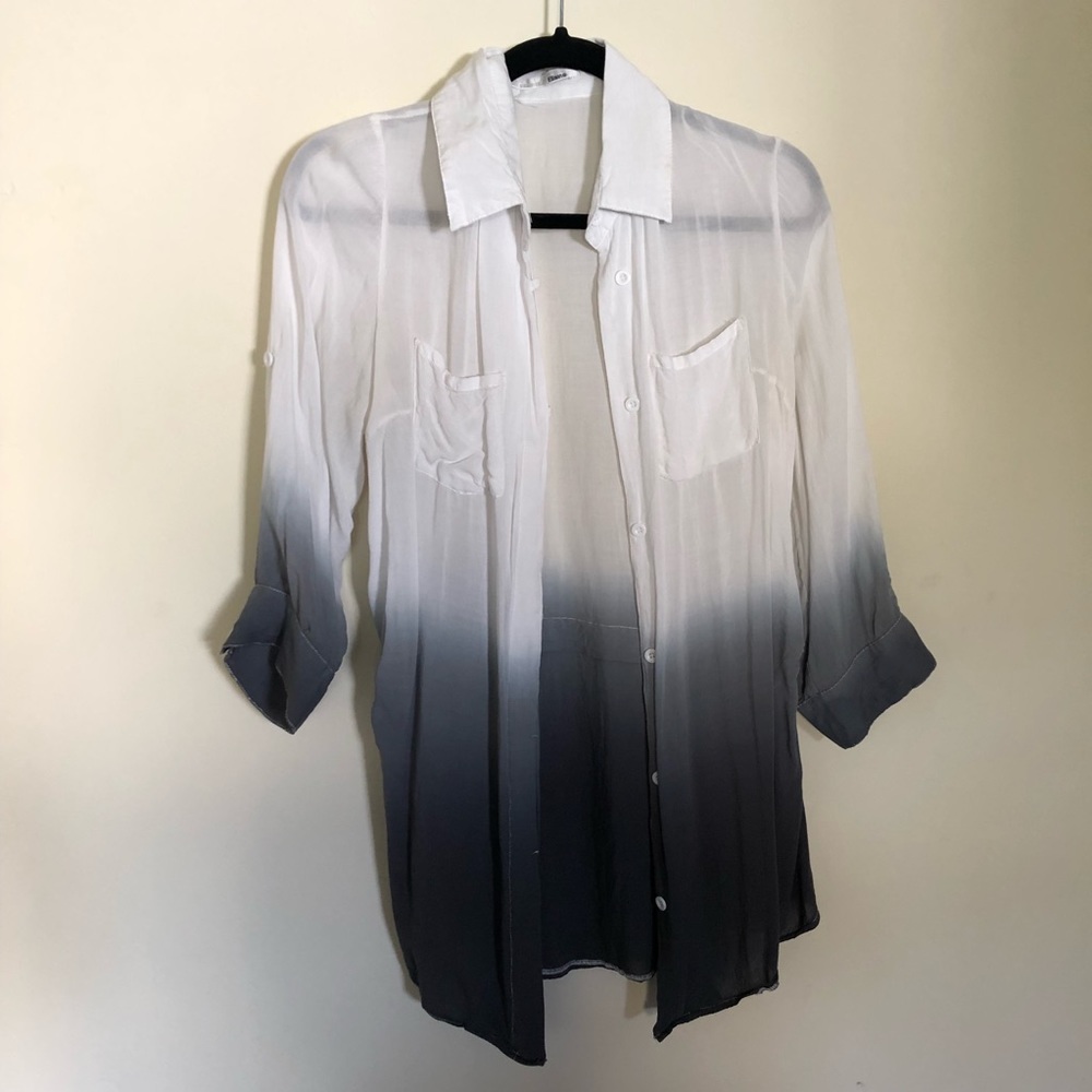 Dip-Dye Button Down Shirt